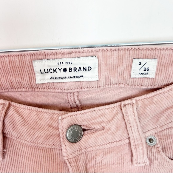 LUCKY BRAND PINK CORDUROY LOLITA SKINNY MID RISE PANTS WOMENS SZ 2 - Picture 3 of 7